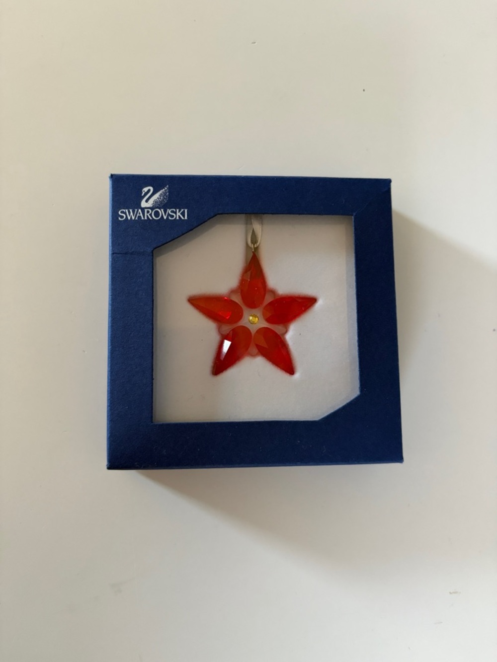 Swarovski Red Poinsettia Star Ornament